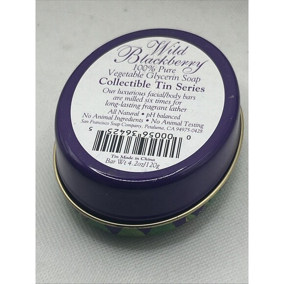 San Francisco Soap Company Pure Glycerin Soap Wild Black Berry New 4.2 Oz - Picture 3 of 3